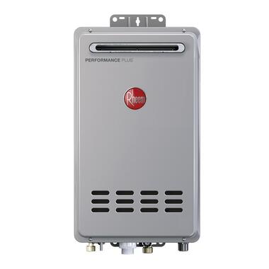 Picture of a brand new Rheem water heater