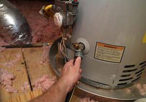 Picture of a water heater repair